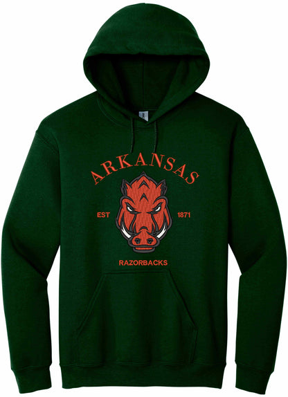 RAZORBACKS EMBROIDERED-10625 - hoodie