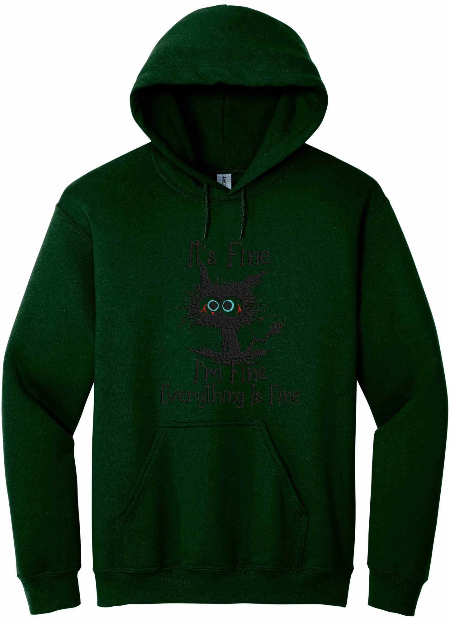Embroidered I'm Fine-10774 - hoodie