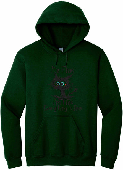 Embroidered I'm Fine-10774 - hoodie