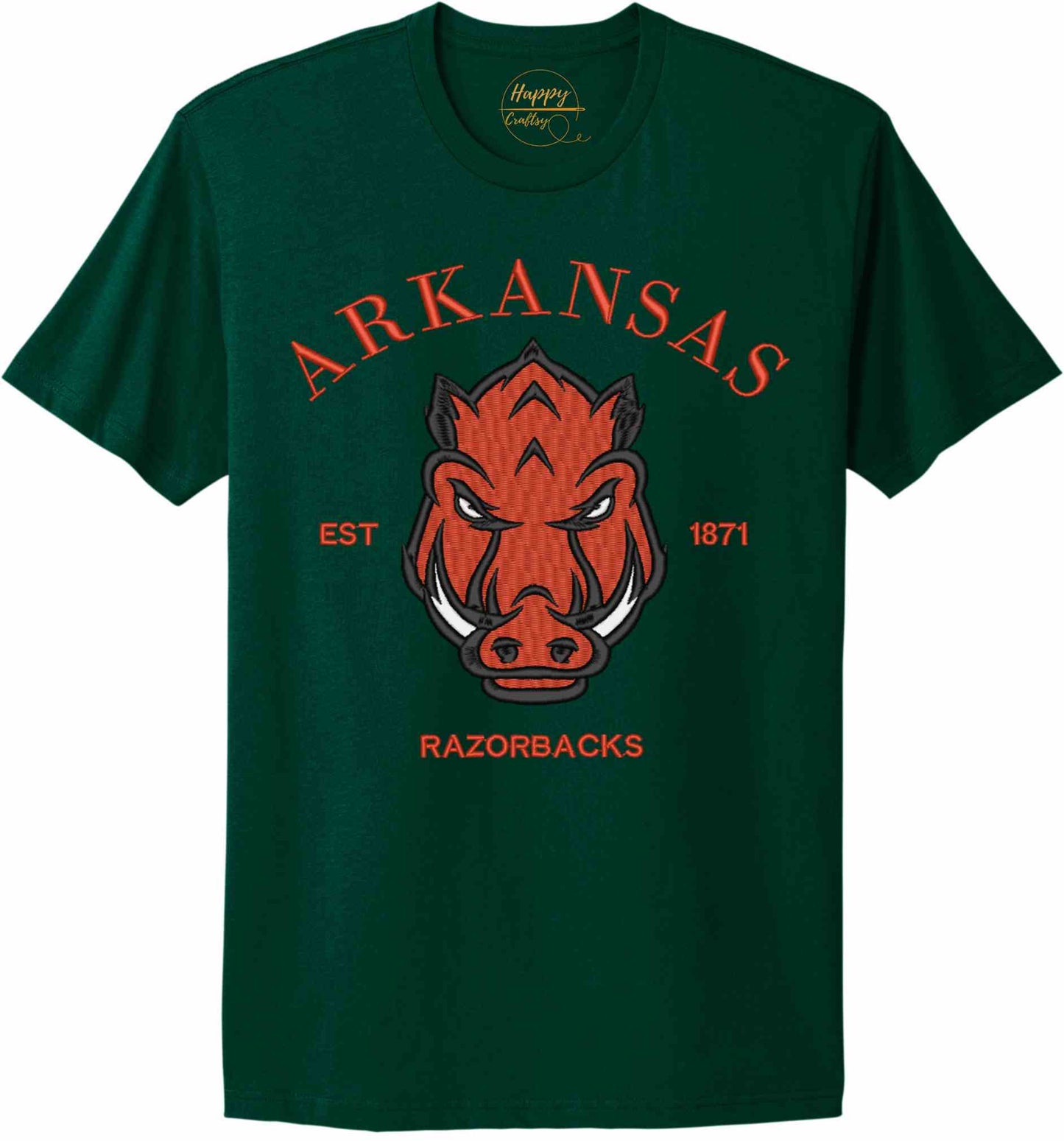 RAZORBACKS EMBROIDERED-10625 - t-shirt