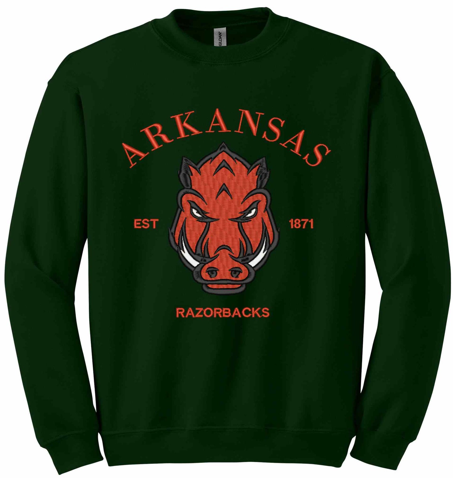 RAZORBACKS EMBROIDERED-10625 - sweatshirt