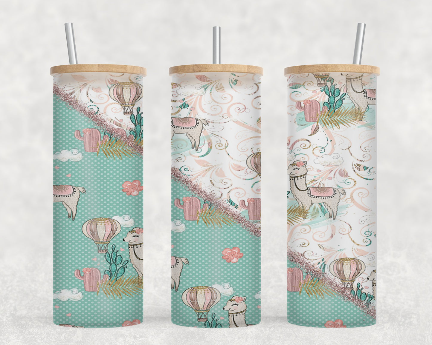 Llama Split-10590 - glass can