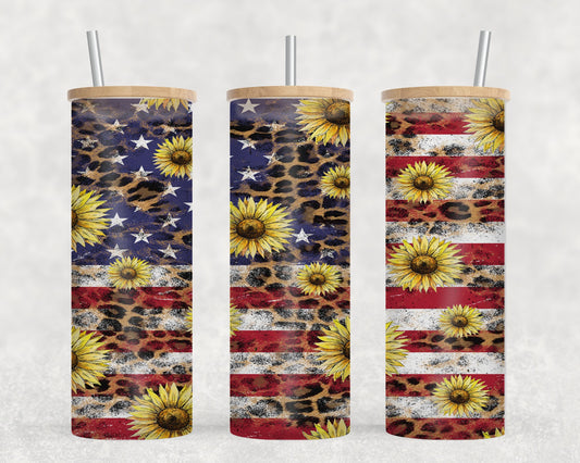 USA Sunflower - glass can