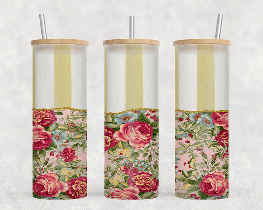 Vintage Rose - glass can
