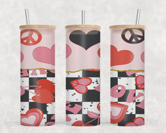 Retro Love - glass can