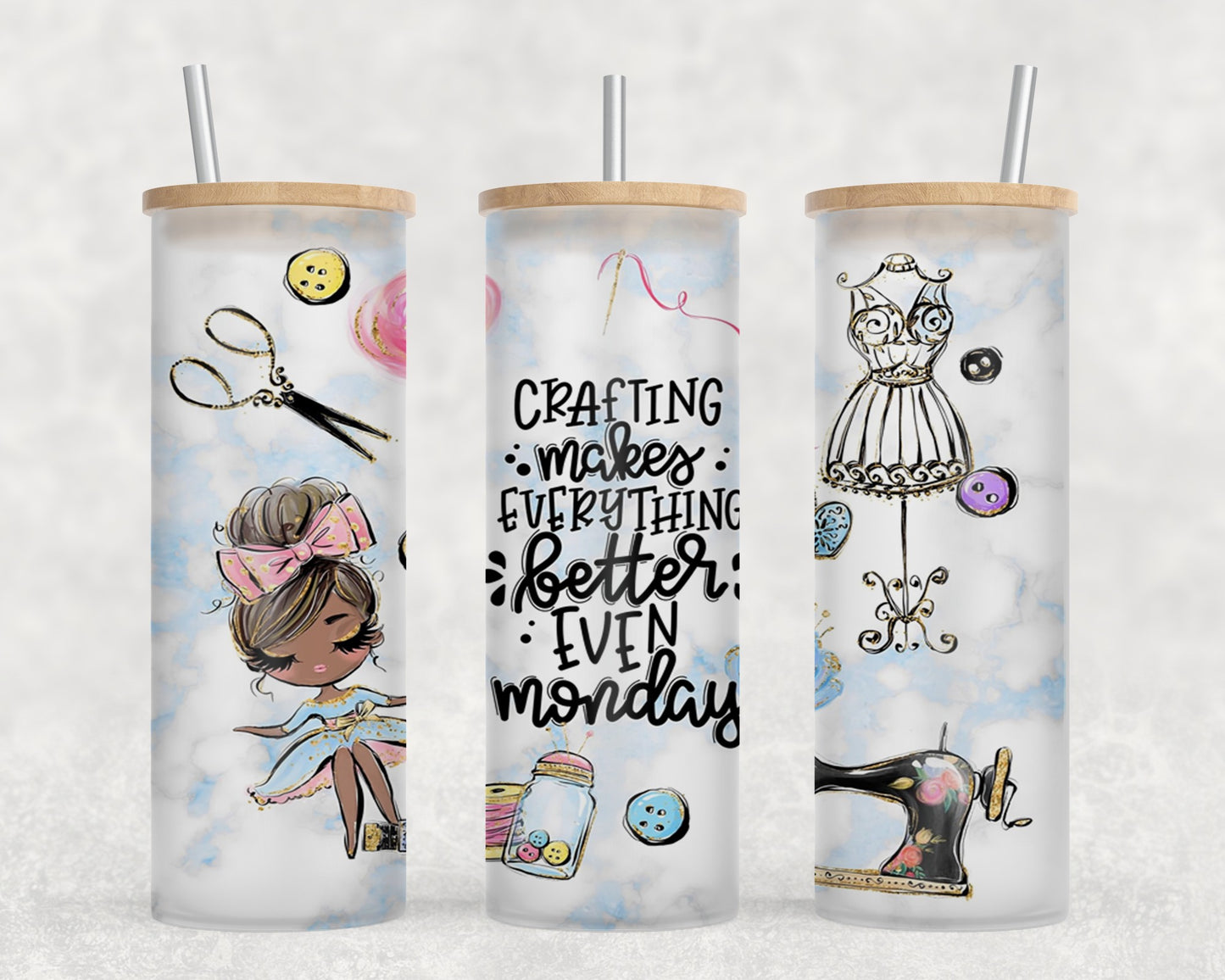 Crafting Makes Everything Better-11350 - glass can