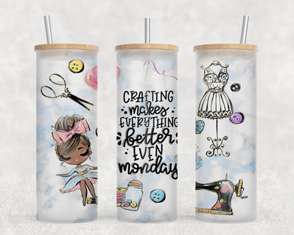 Crafting Makes Everything Better-11350 - glass can