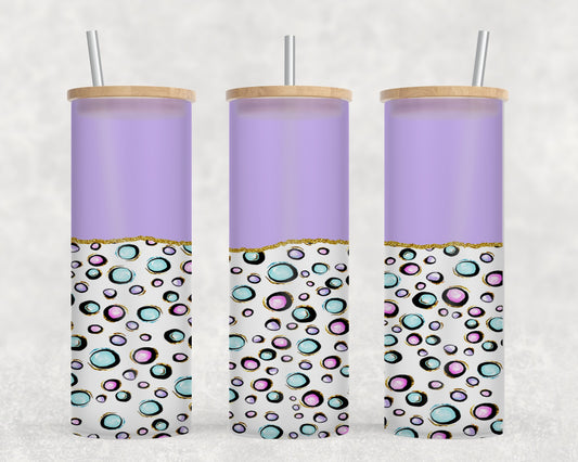 Purple Bubbles - glass can