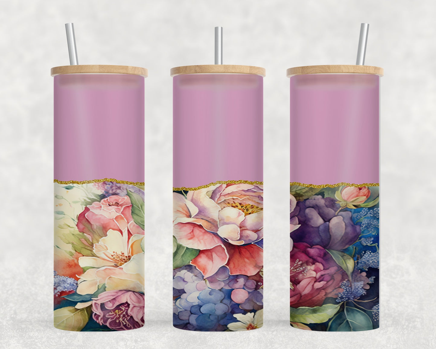 Yore Floral - glass can
