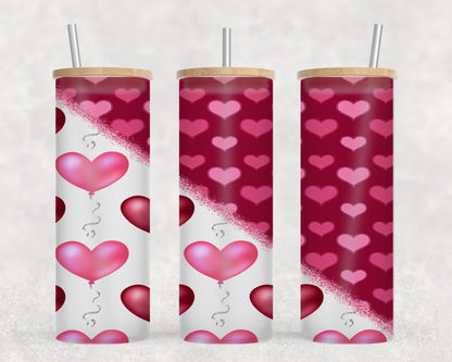Hearts Split-10587 - glass can