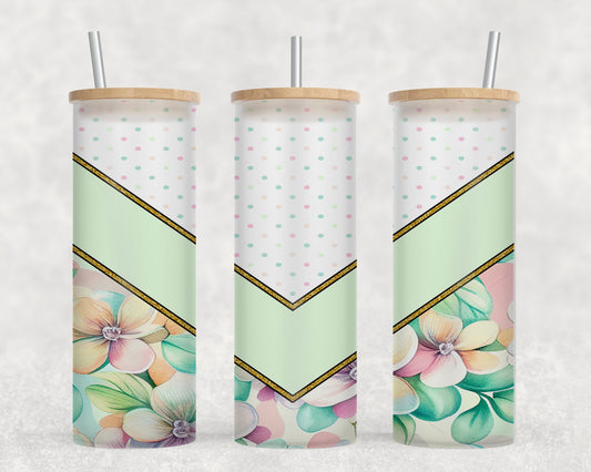 Flower Vee Spots-10583 - glass can