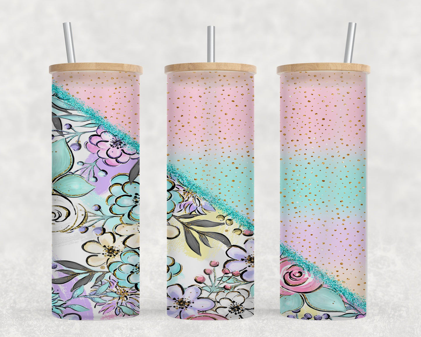 Flower Split-10580 - glass can