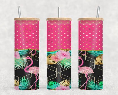 Flamingo Black-10573 - glass can