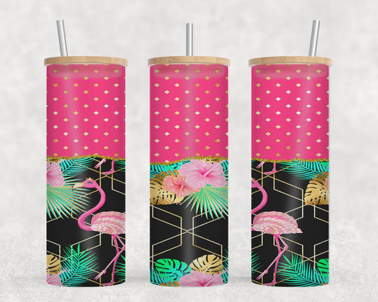 Flamingo Black-10573 - glass can