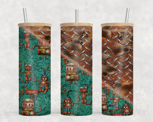 Robot Split - glass can