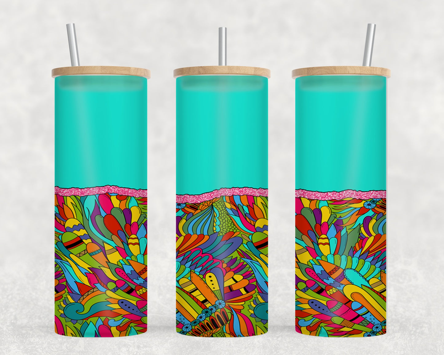 Abstract Bright Sky-10552 - glass can