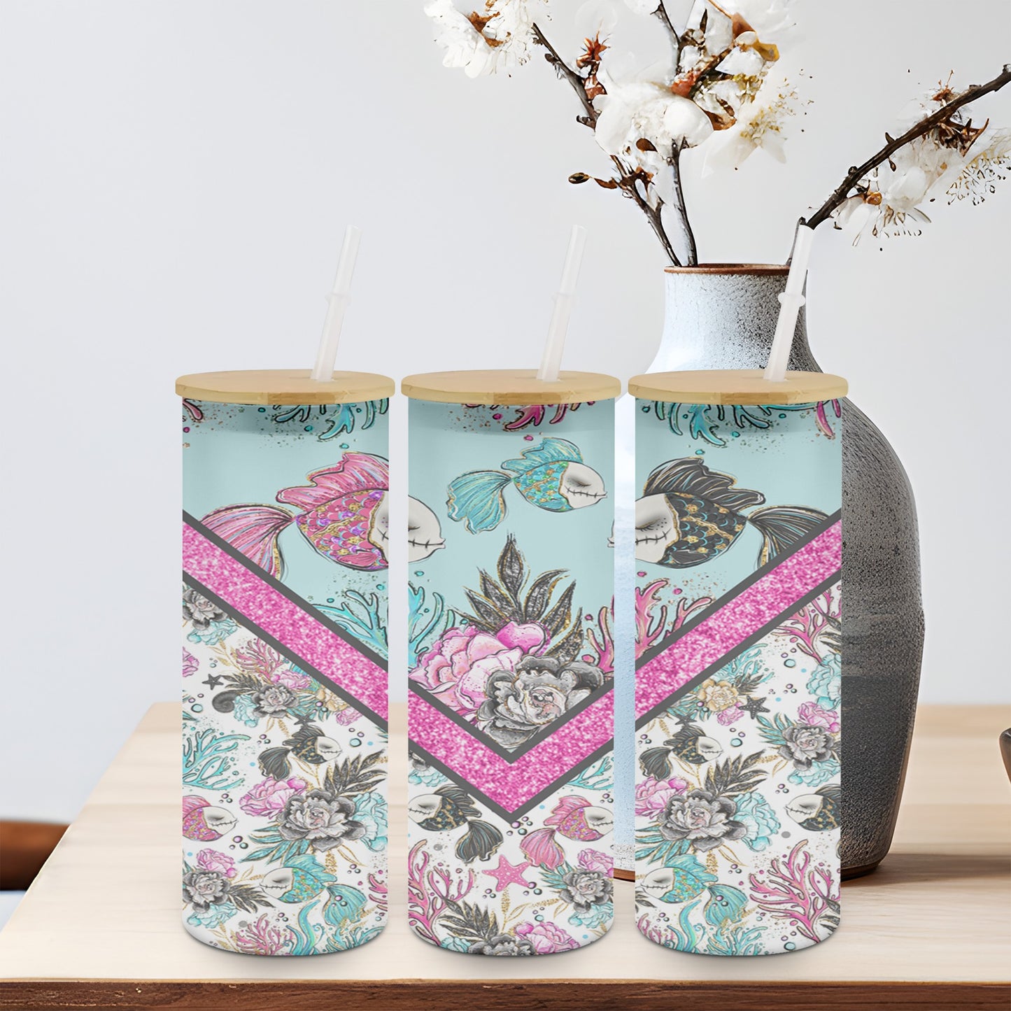 Fish Coral-10572 - glass can