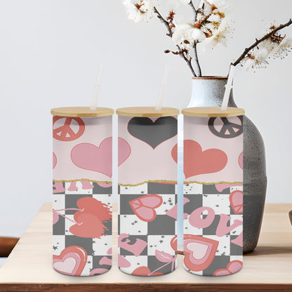 Retro Love - glass can