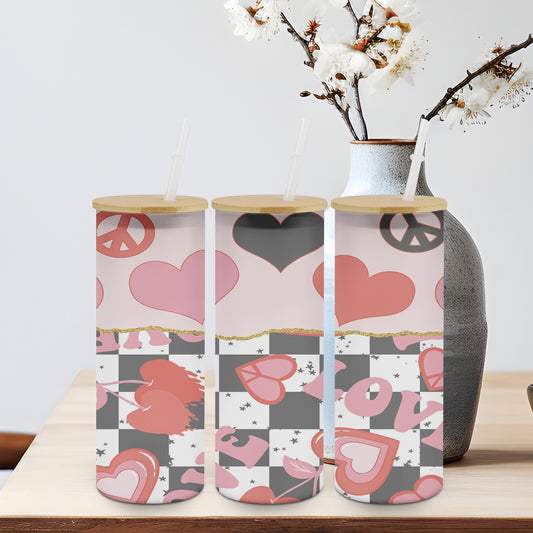 Retro Love - glass can