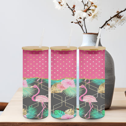 Flamingo Black-10573 - glass can
