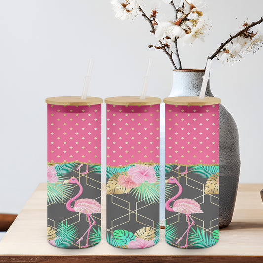 Flamingo Black-10573 - glass can