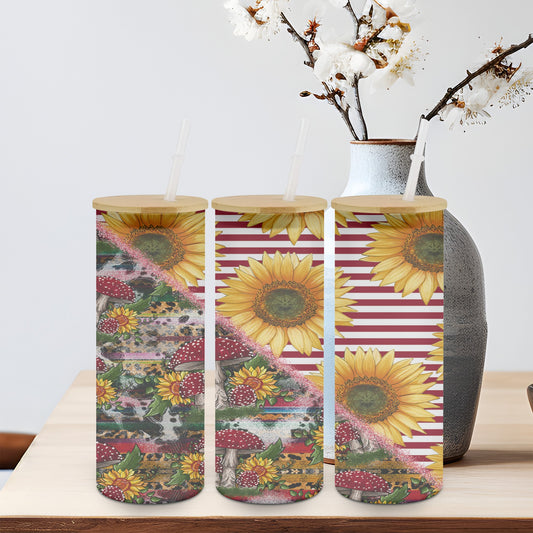 Sunflower Mushroom - glass can