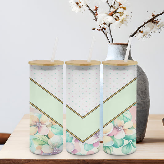 Flower Vee Spots-10583 - glass can