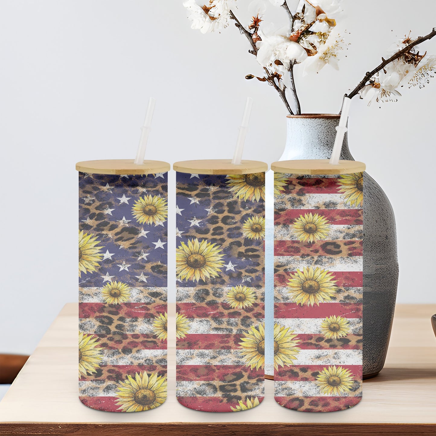 USA Sunflower-10618 - glass can