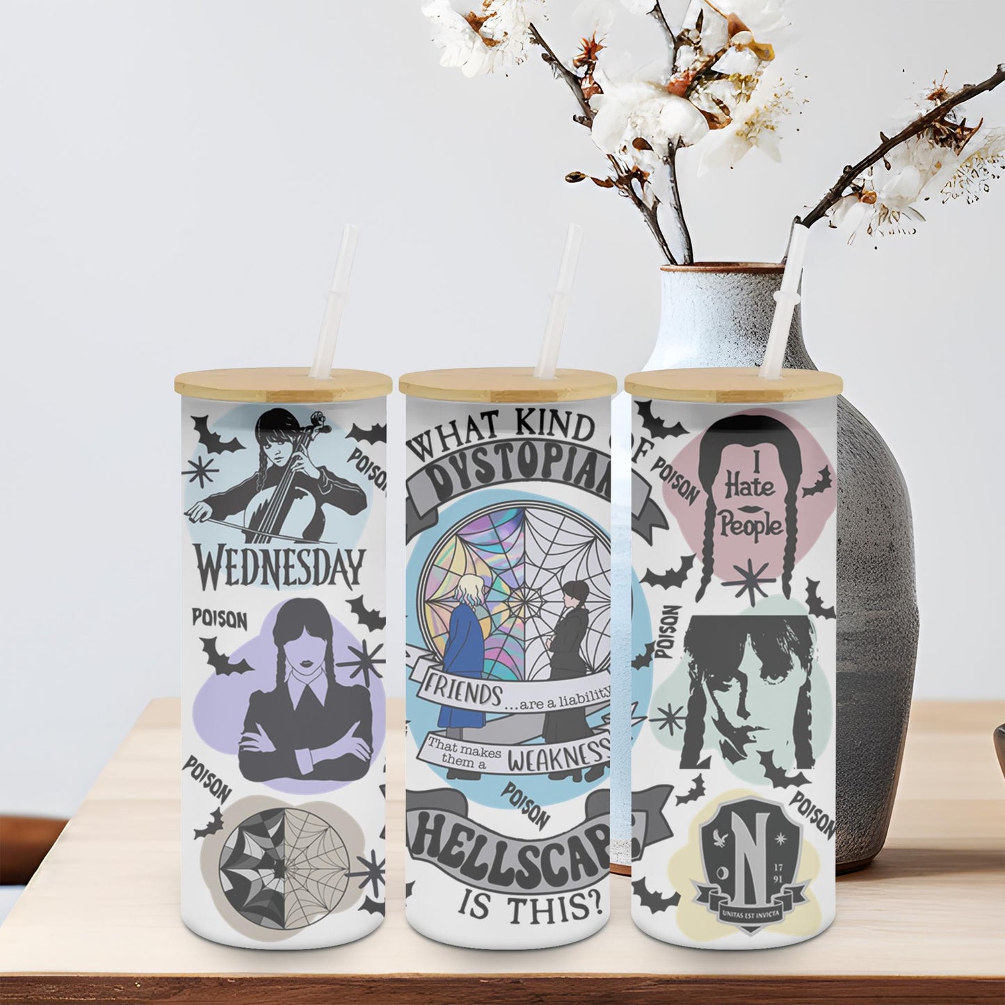 Weird Girl-10549 - glass can