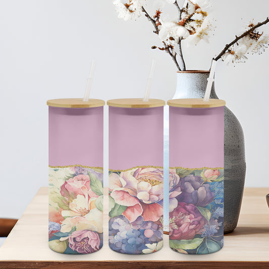 Yore Floral - glass can