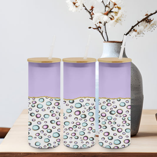 Purple Bubbles - glass can