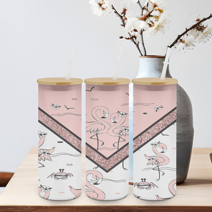 Vee Flamingo-10619 - glass can