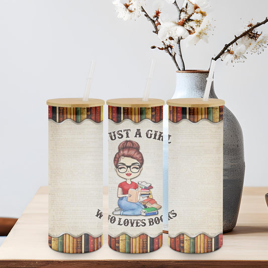 Just a Girl Who Loves Books-10543 - glass can