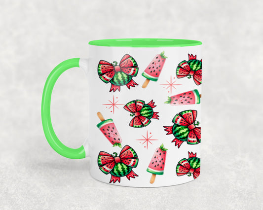 Summer Vibes Watermelon Coquette Bow-10672 - mugs