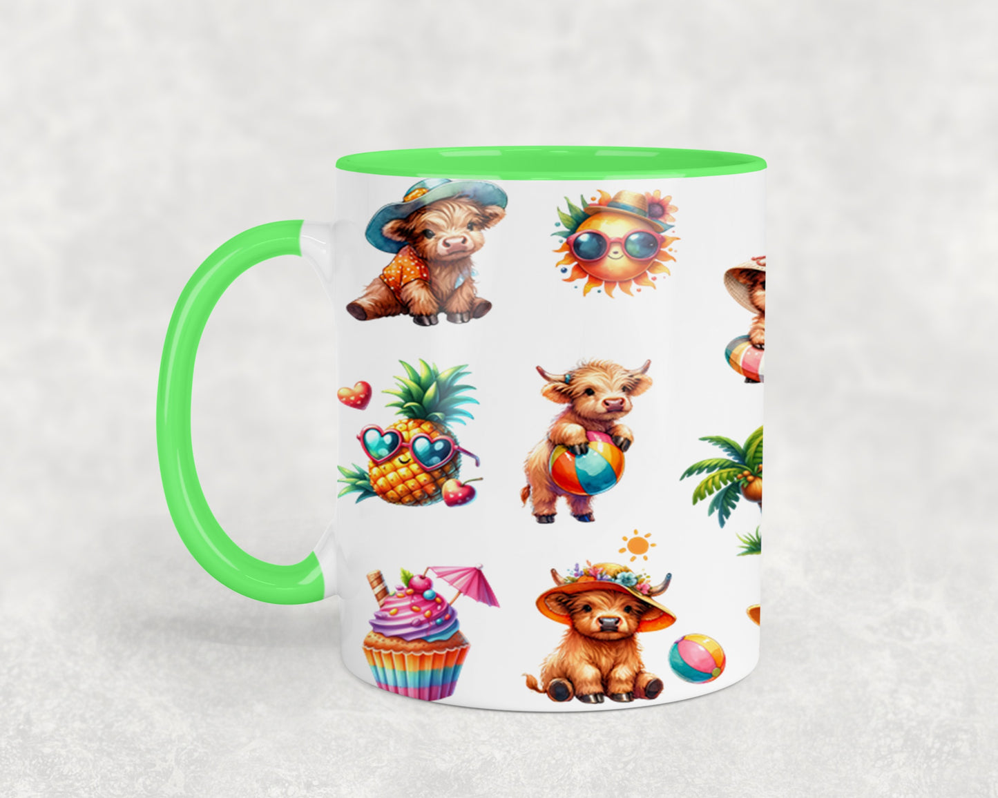 Highland Cow Beach Summer-10642 - mugs