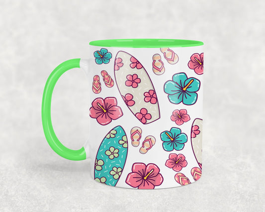 Surfboards Flip Flops Hibiscos-10691 - mugs