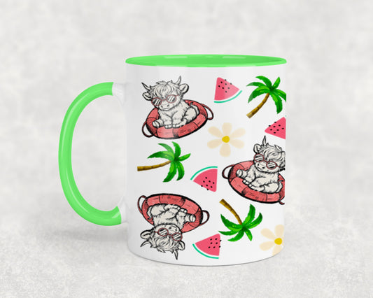 Summer Highland Cow-10670 - mugs