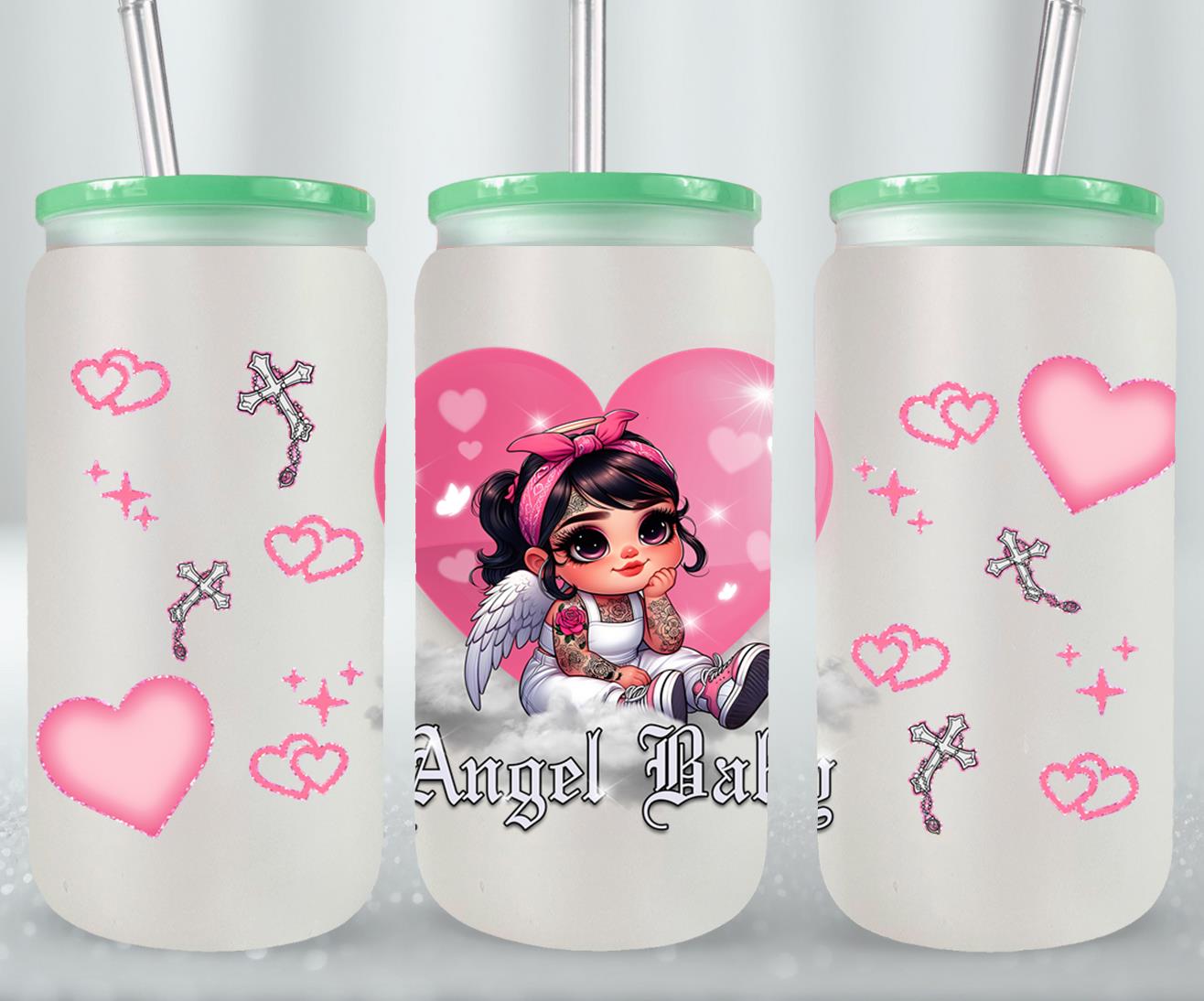 Angel Baby-10123 - glass can