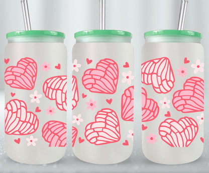 Concha Heart-10098 - glass can