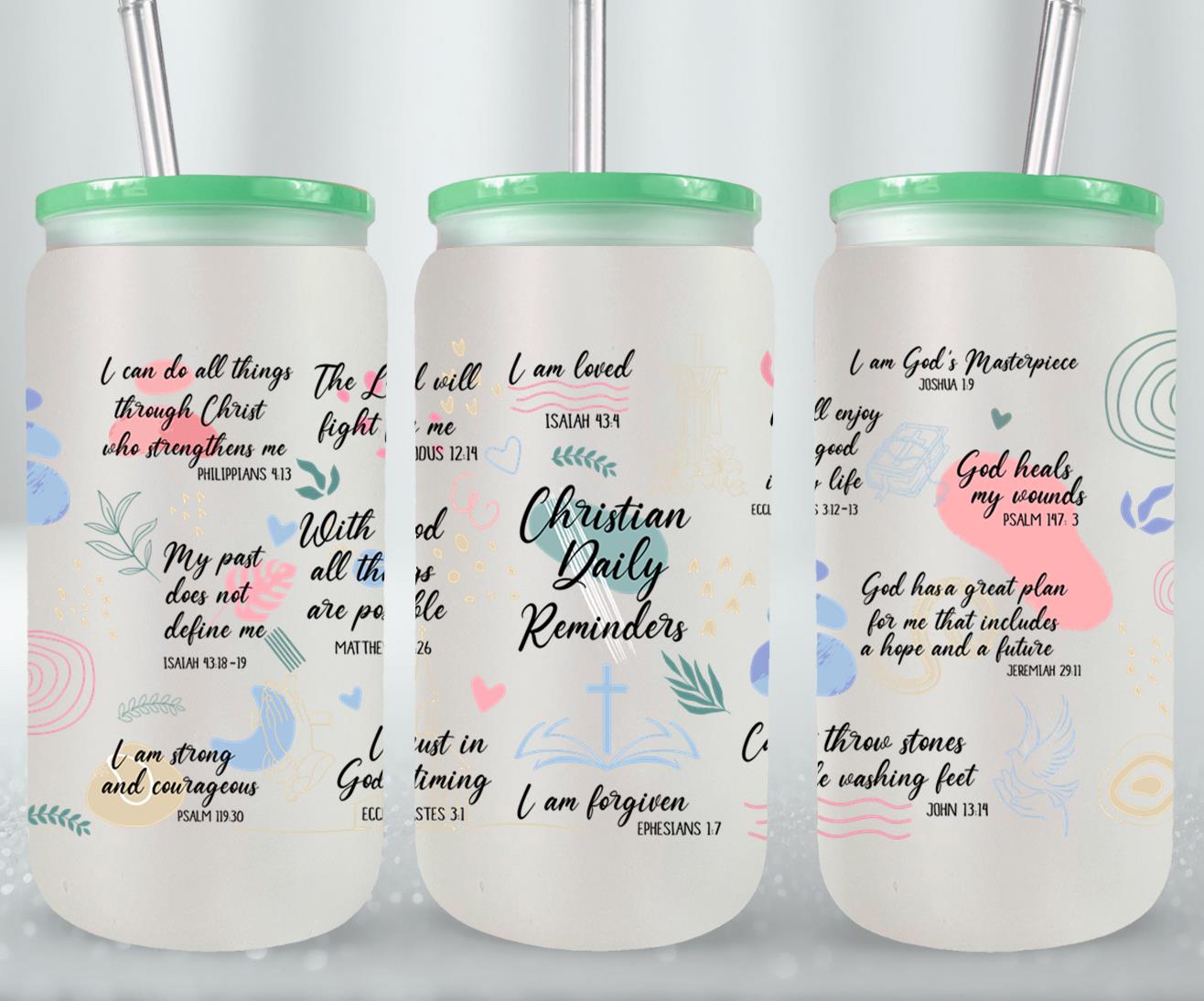 Christian Daily Reminders-10192 - glass can