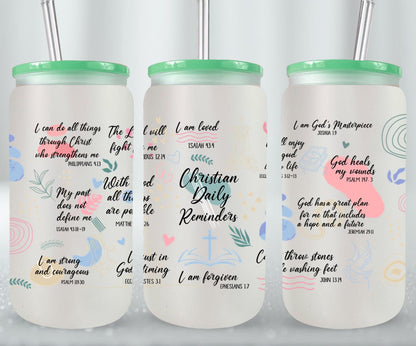 Christian Daily Reminders-10192 - glass can