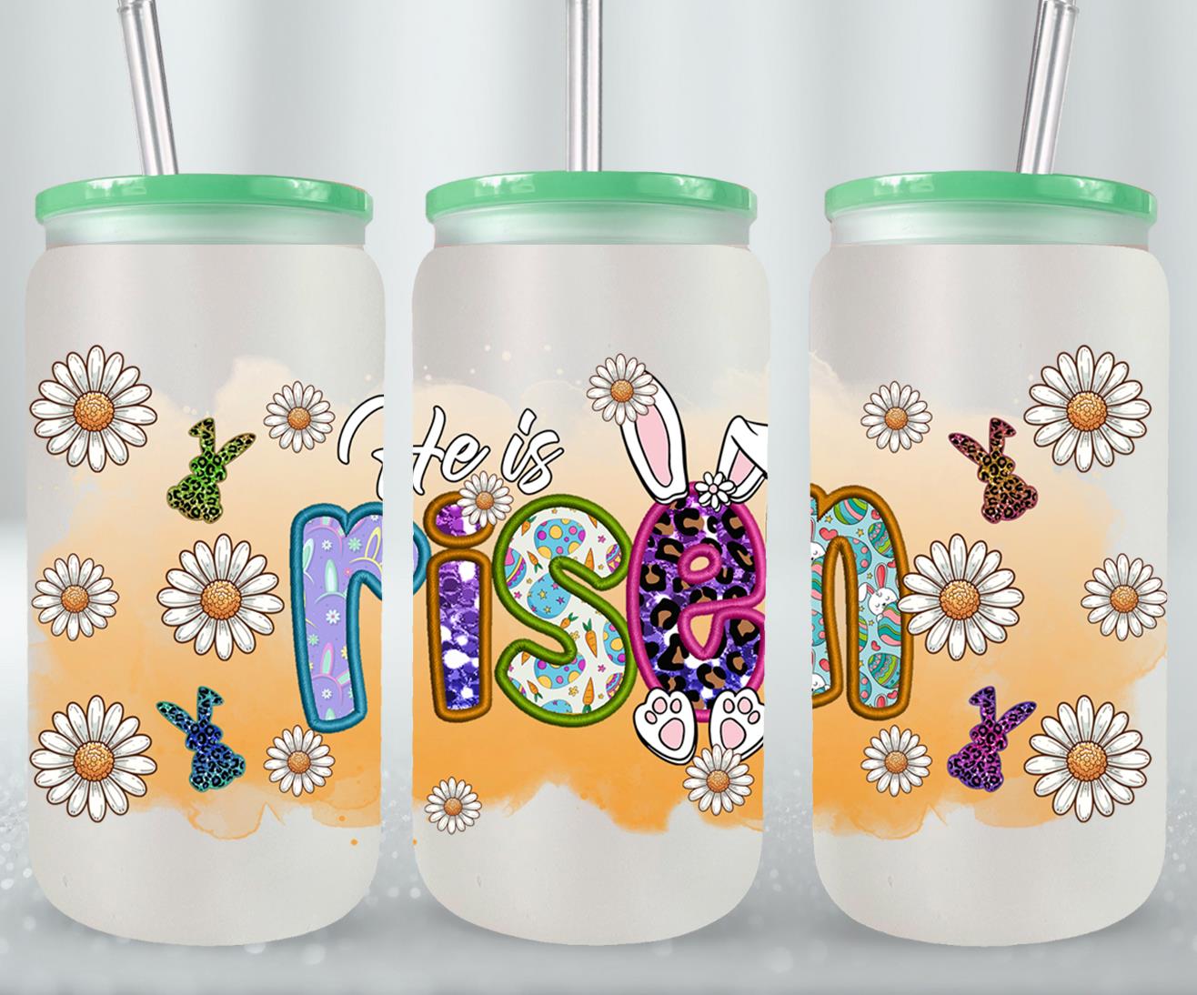 He is Risen-10364 - glass can