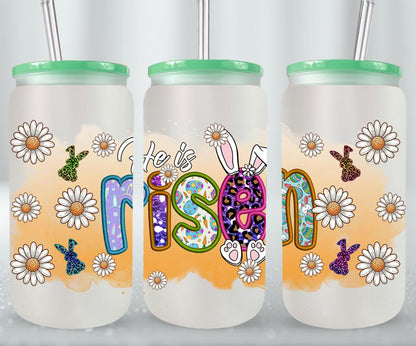 He is Risen-10364 - glass can