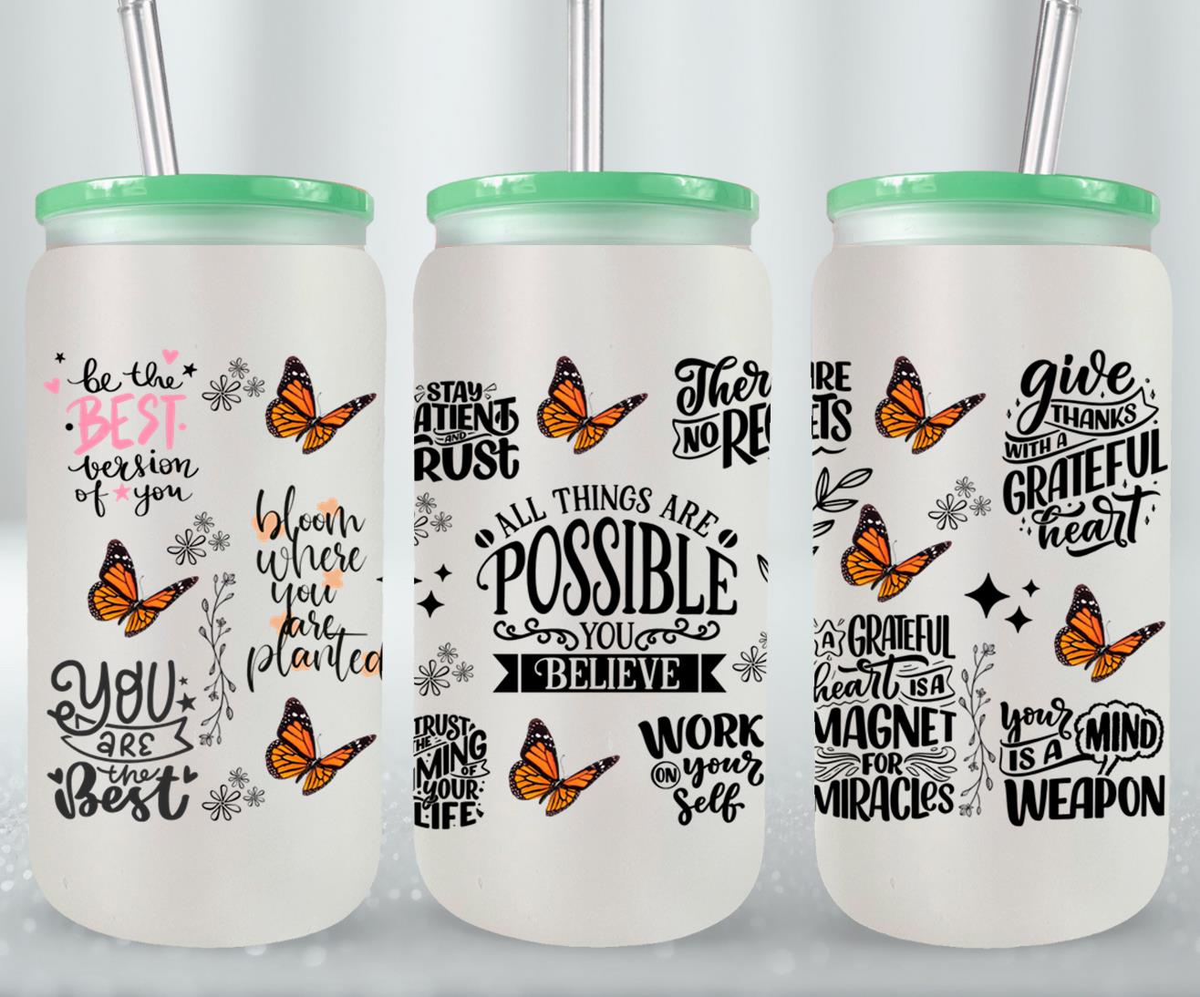 All Things Are Possible - glass can