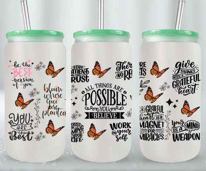 All Things Are Possible - glass can
