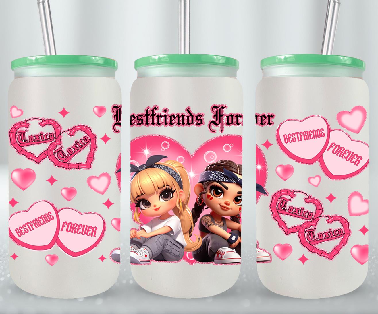 Best Friends Forever-10128 - glass can
