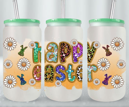 Happy Easter-10361 - glass can