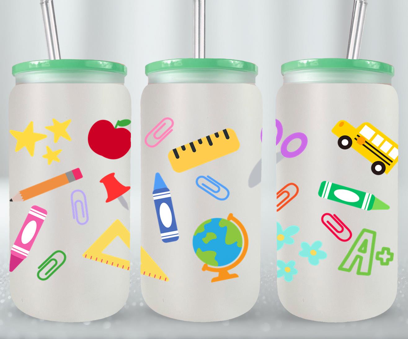 Back to School - glass can