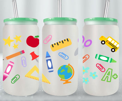 Back to School - glass can