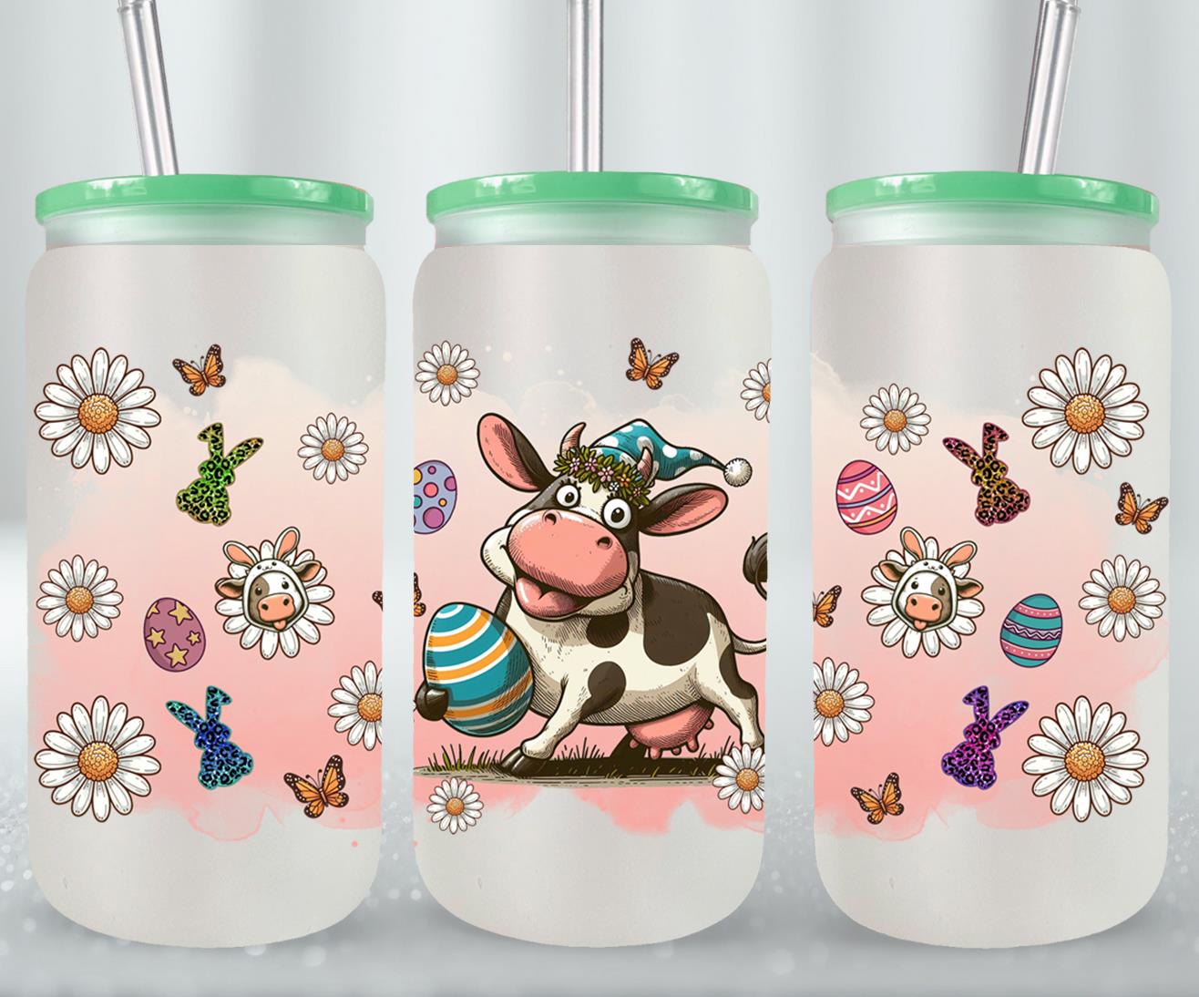 Cow Easter Day-10310 - glass can